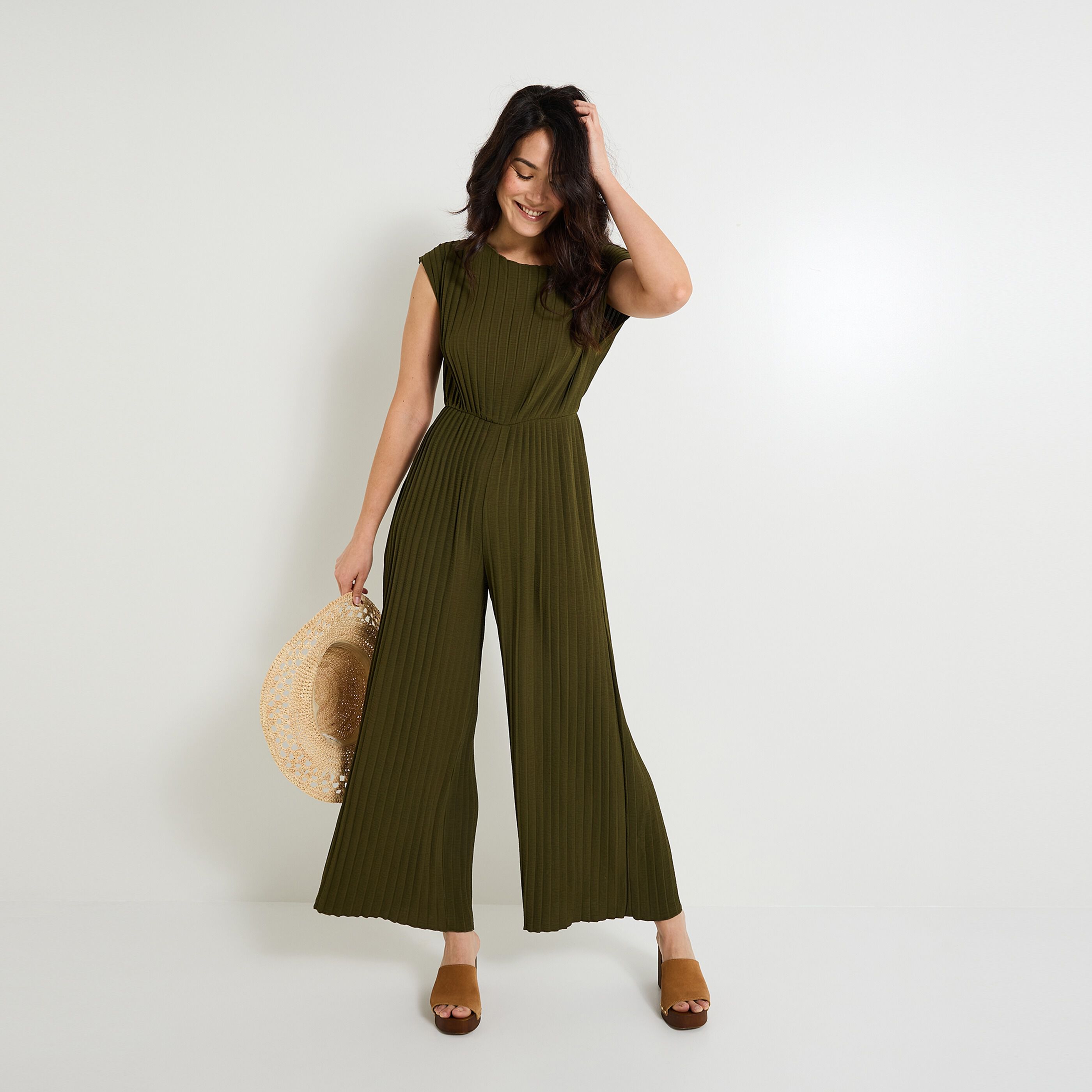 Combinaison pliss&eacute;e femme