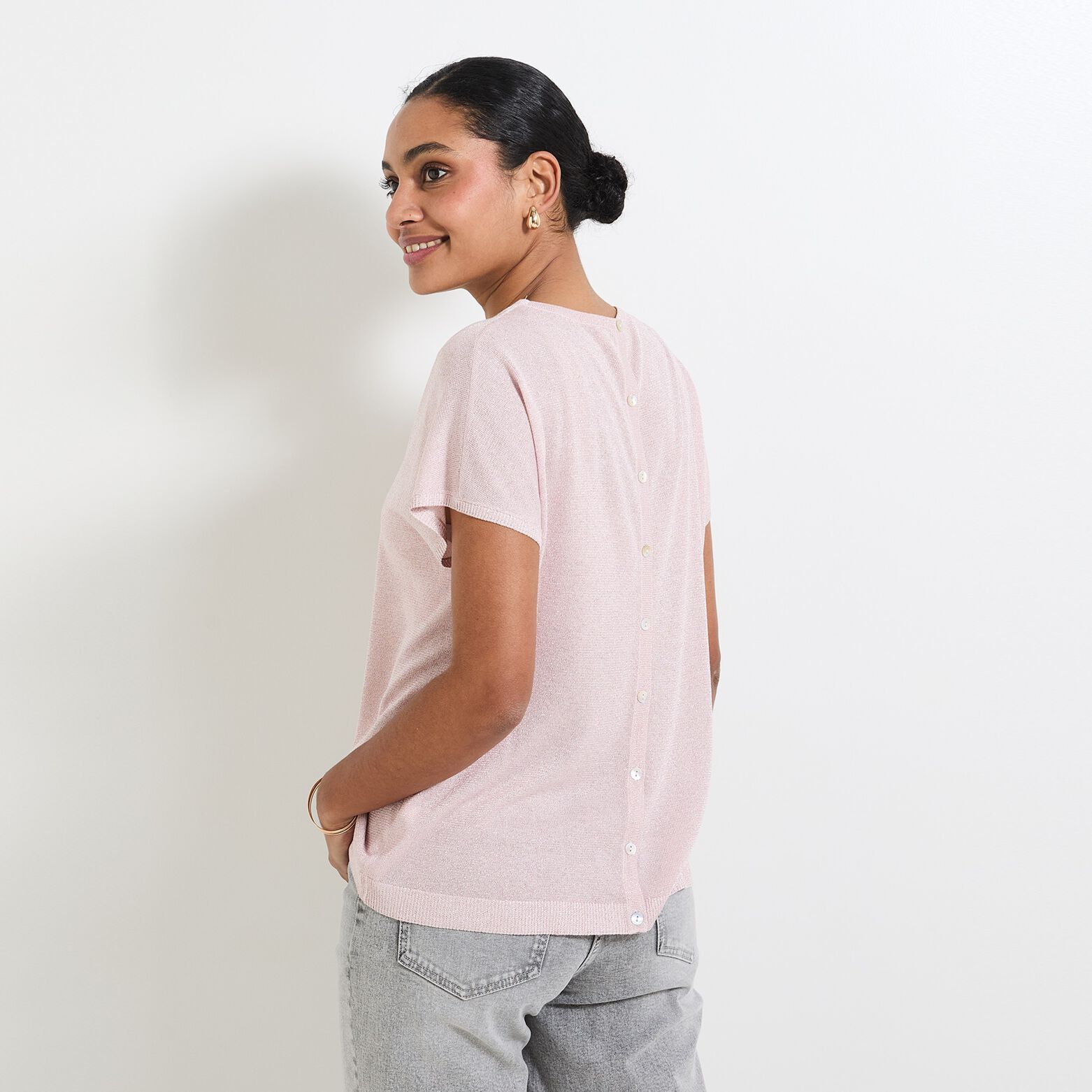 Pull manches courtes femme