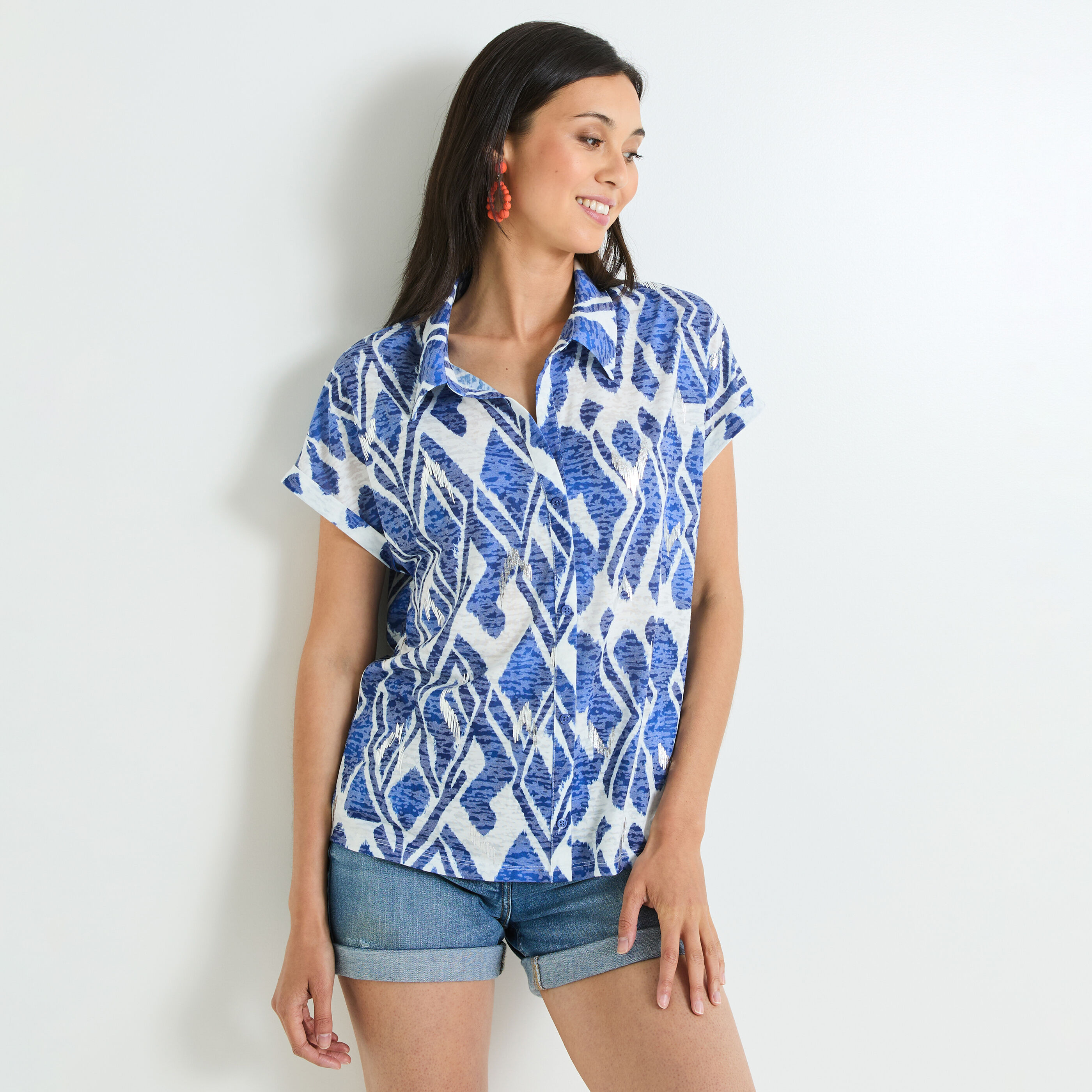 Chemise manches courtes femme