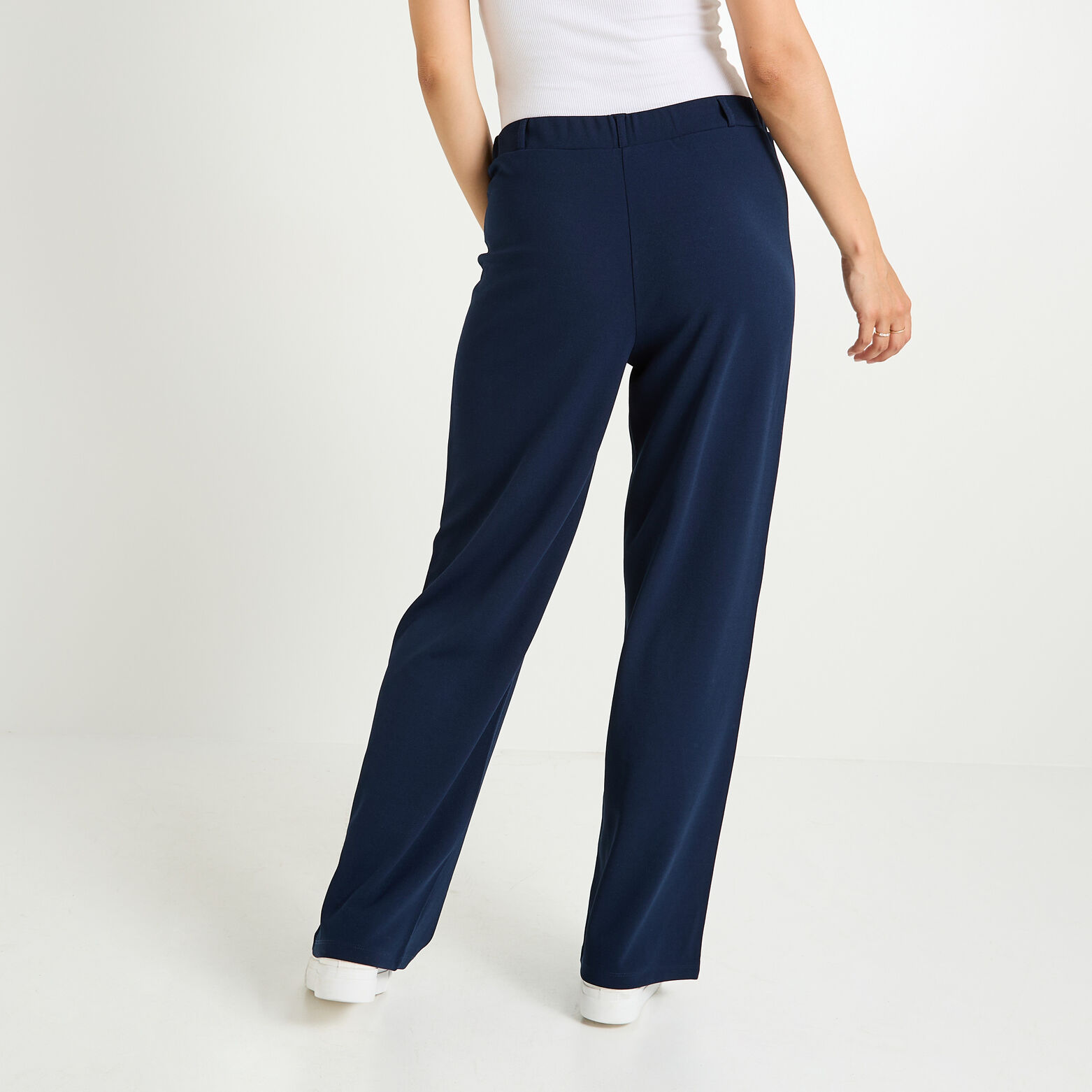 Pantalon fluide en maille femme