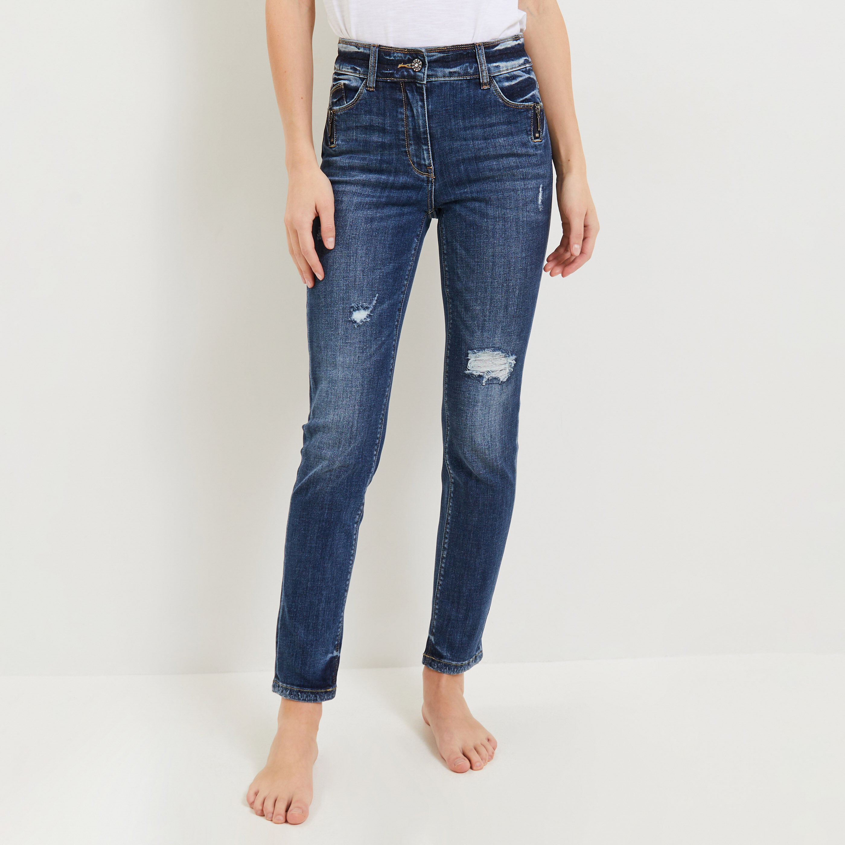 Jeans taille haute femme Grain de Malice