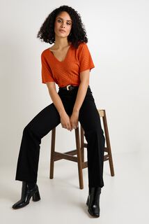 Pull manches courtes femme