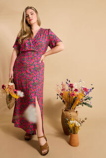 Robe longue imprimée femme
