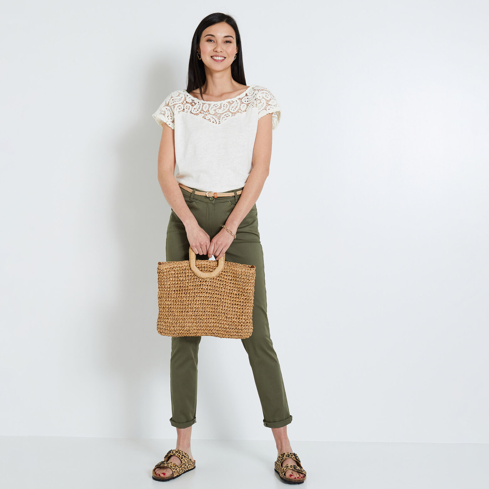 Tshirt détails crochet femme