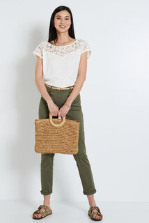 Tshirt détails crochet femme