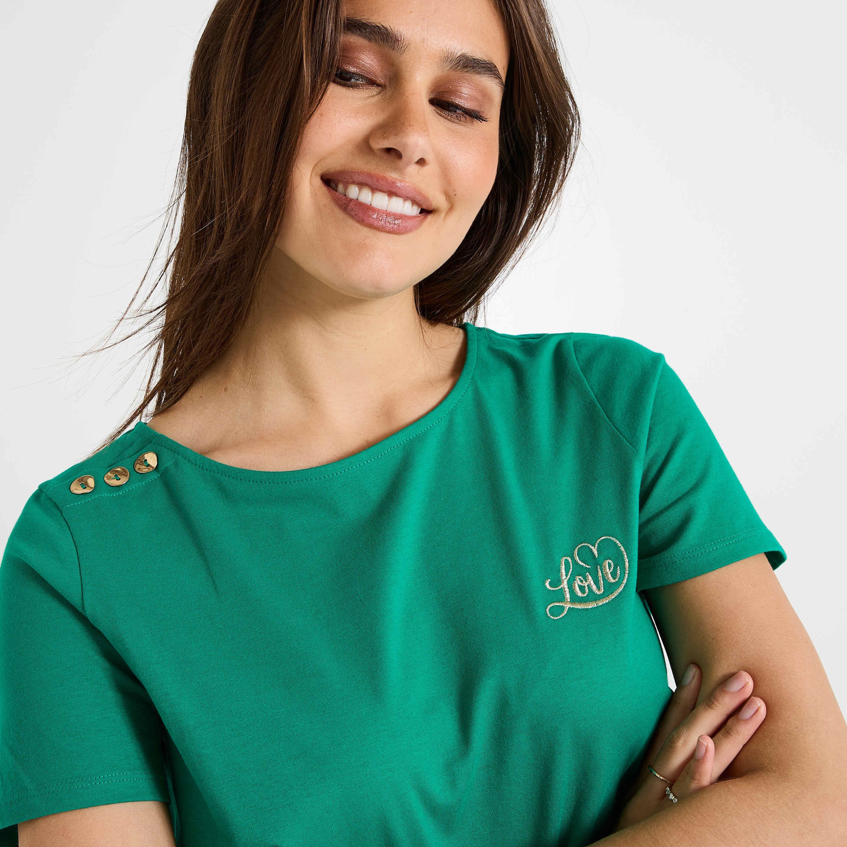 T-shirt col rond femme