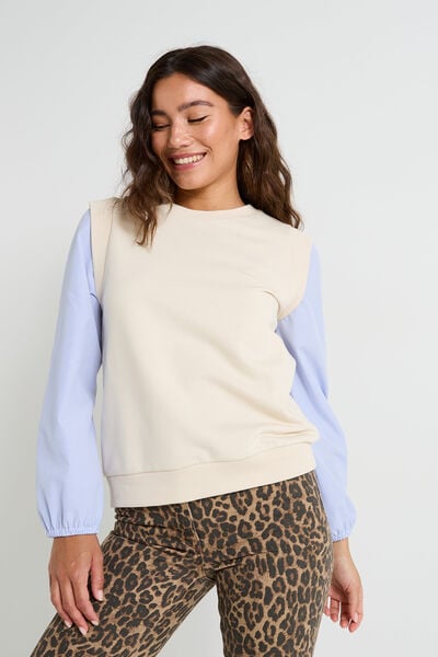 Sweat manches longues 2 en 1 femme