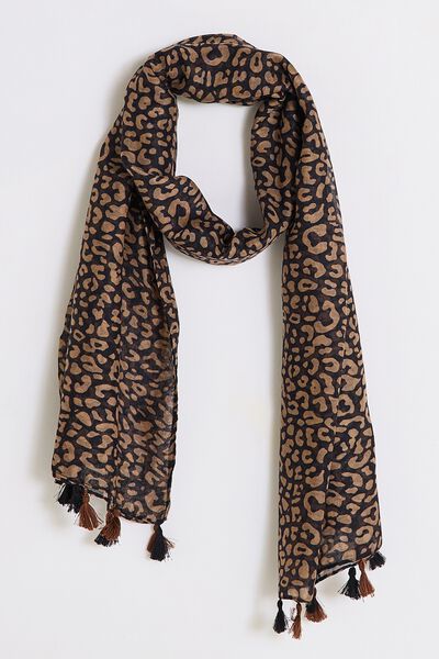 Étole longue motif tacheté femme