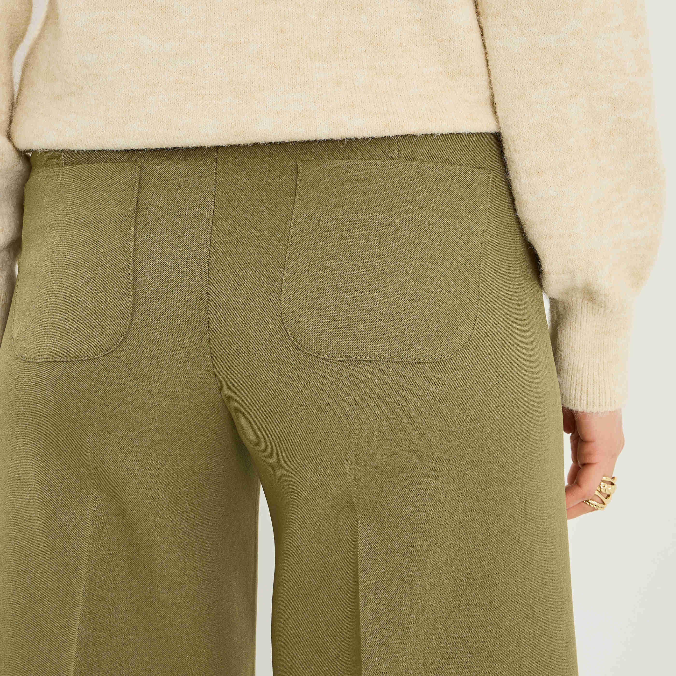 Pantalon tailleur large femme