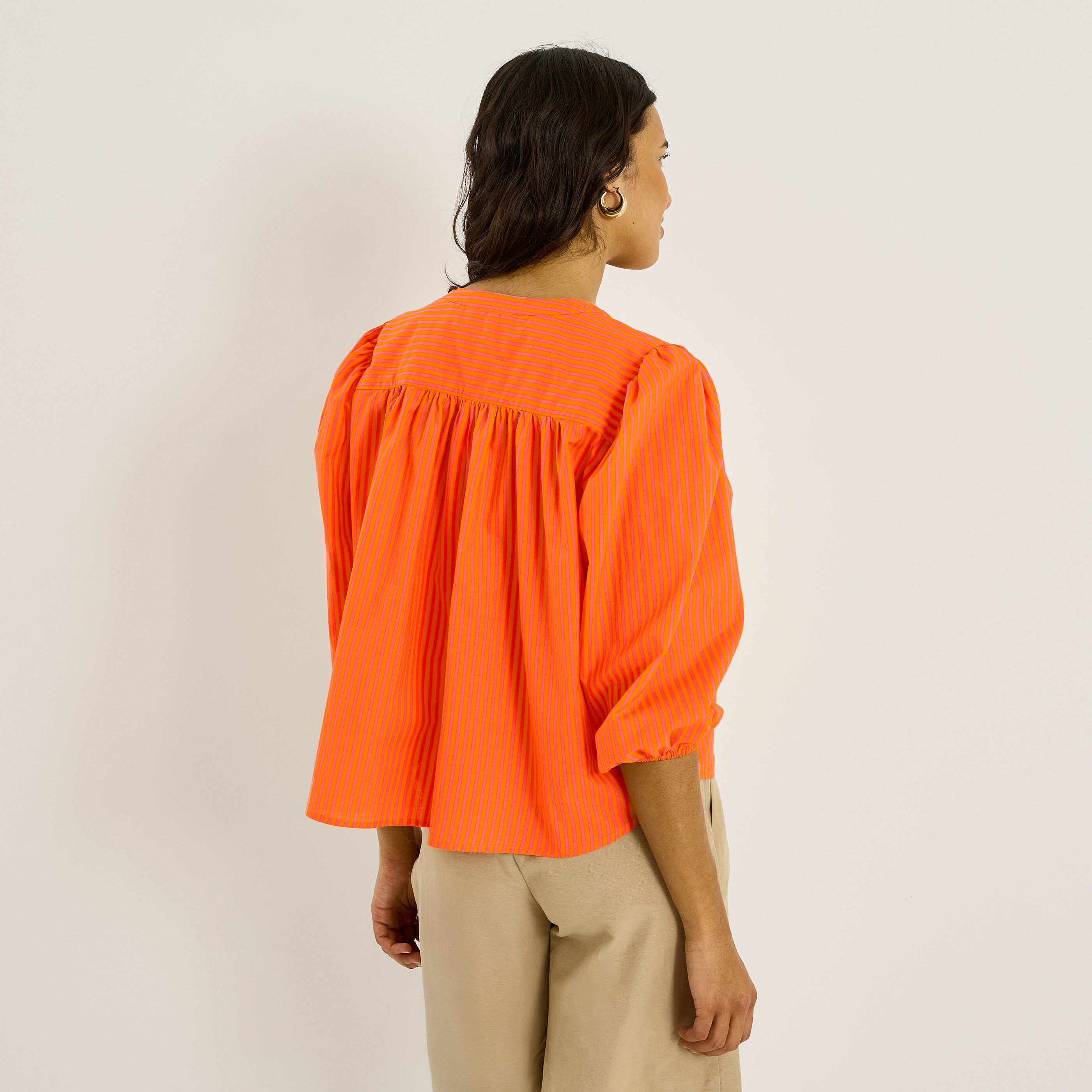 Chemise rayures verticales femme