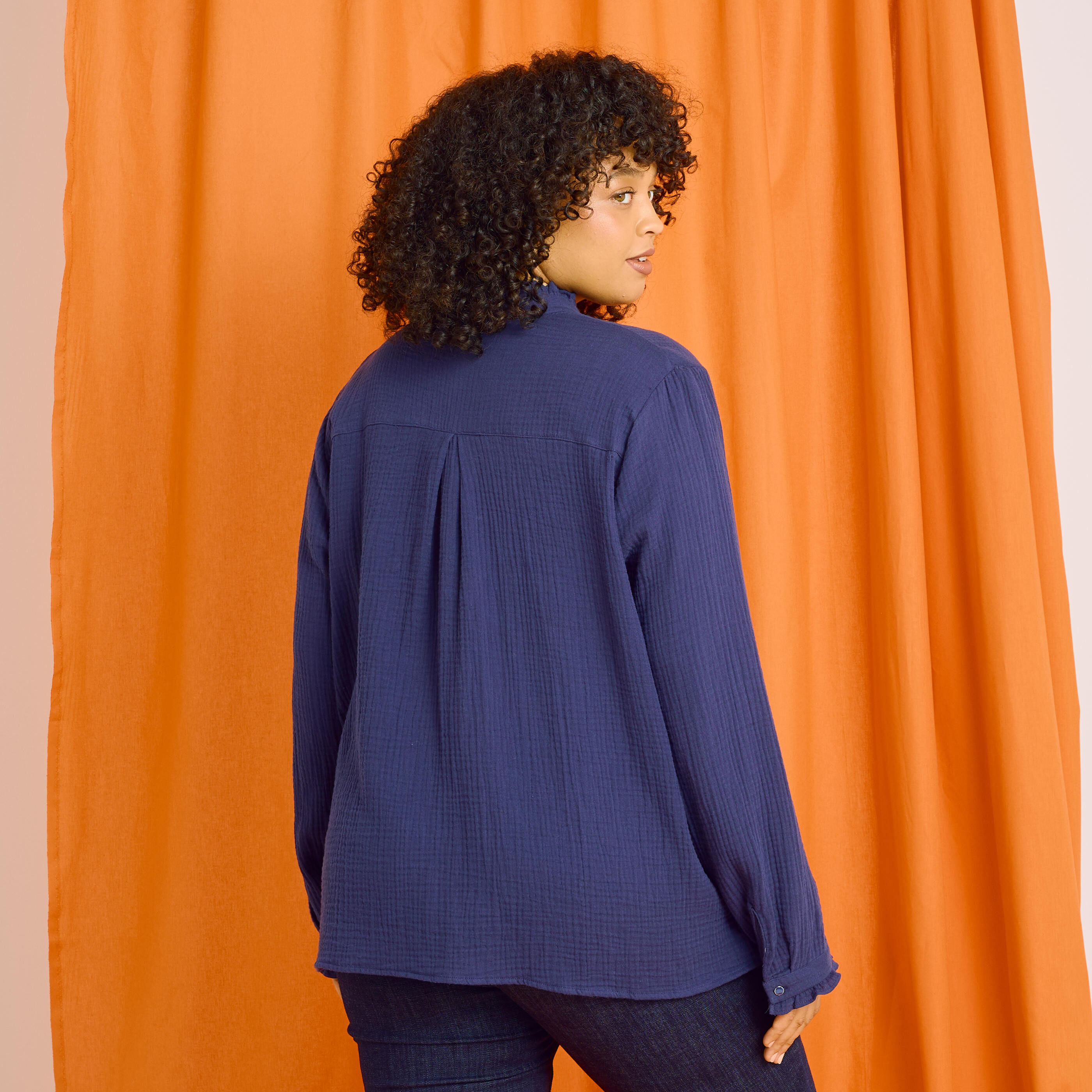 Blouse en gaze de coton femme