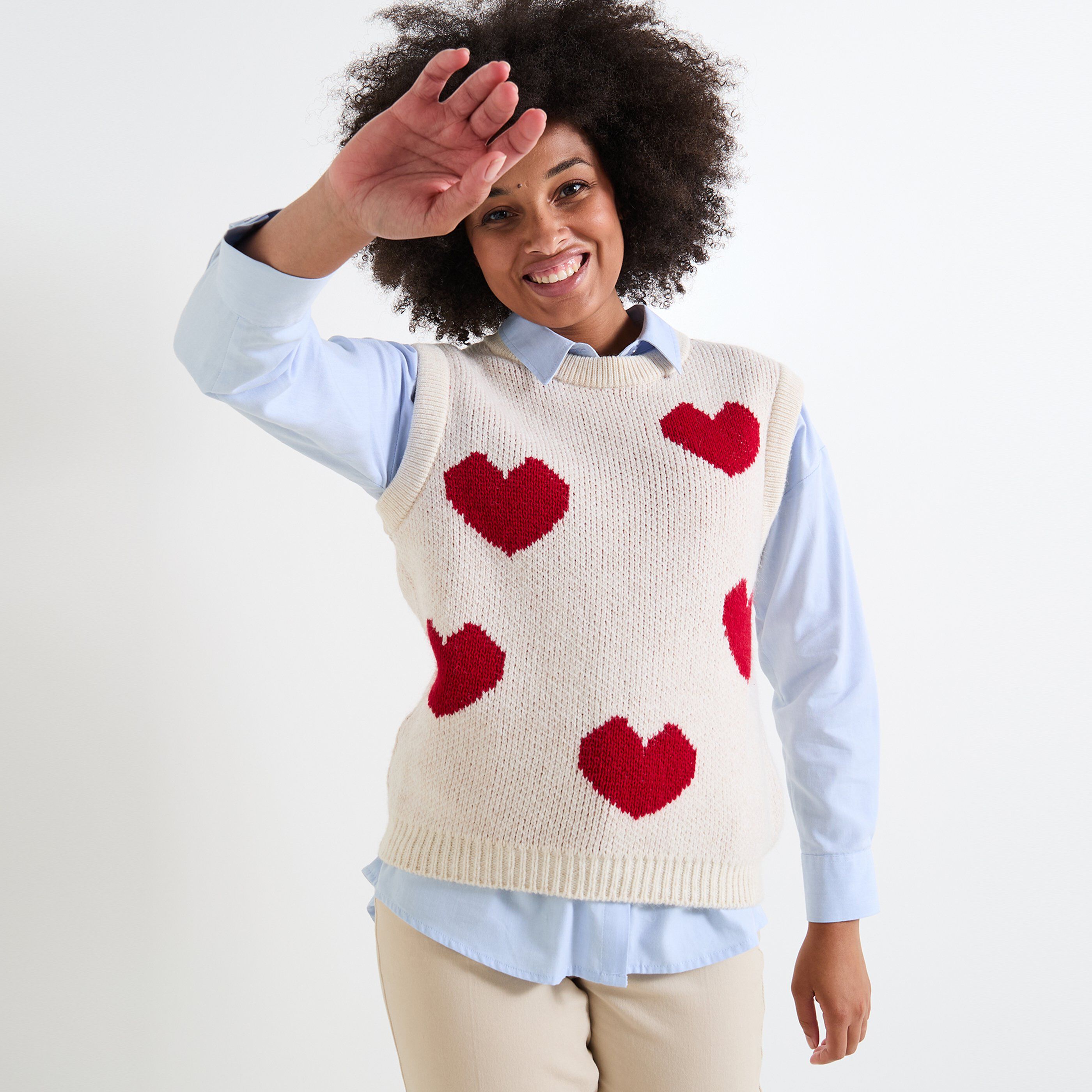 Pull sans manche femme IMPRIME Graindemalice