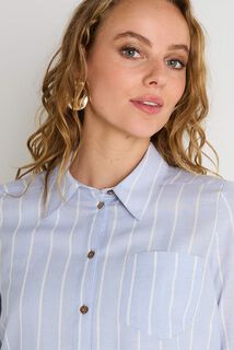 Chemise longue rayée femme