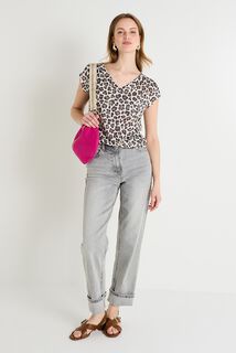 T-shirt imprimé léopard femme