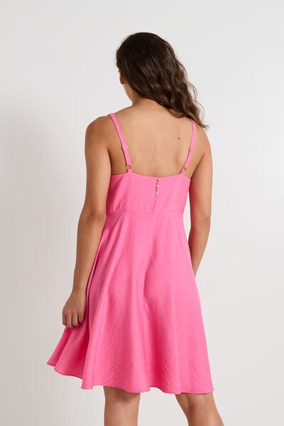 Robe courte col V à bretelles