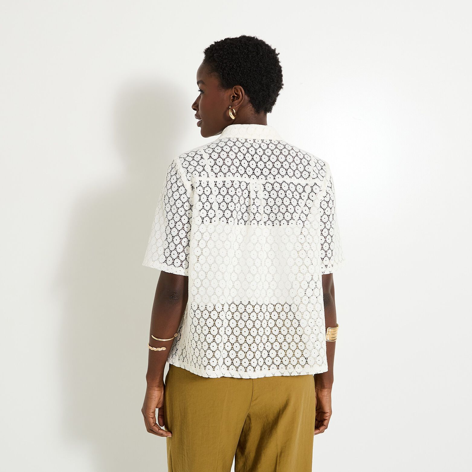 Chemise ajourée femme