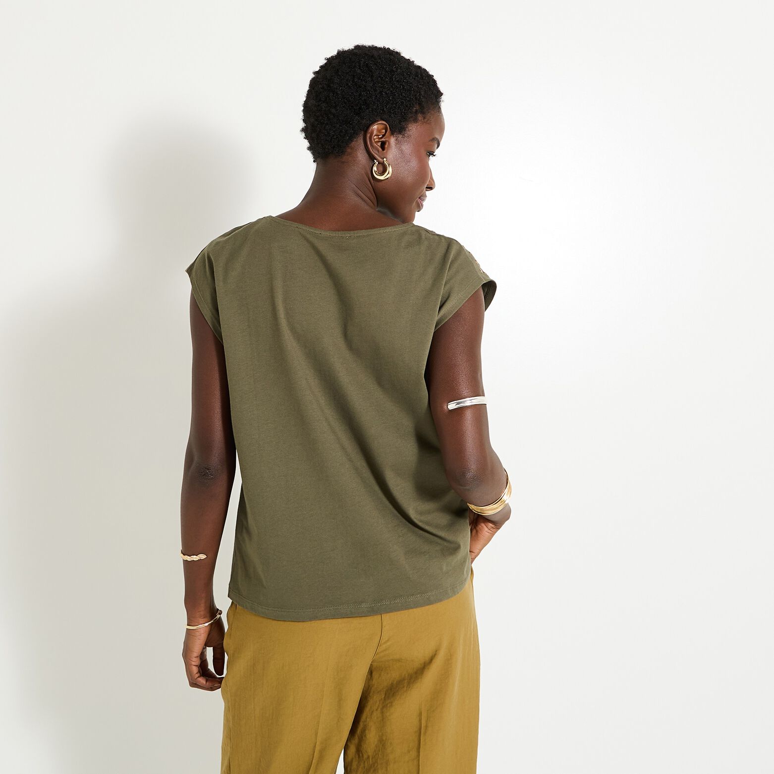 T-shirt col rond femme