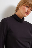 Tshirt uni col roulé femme