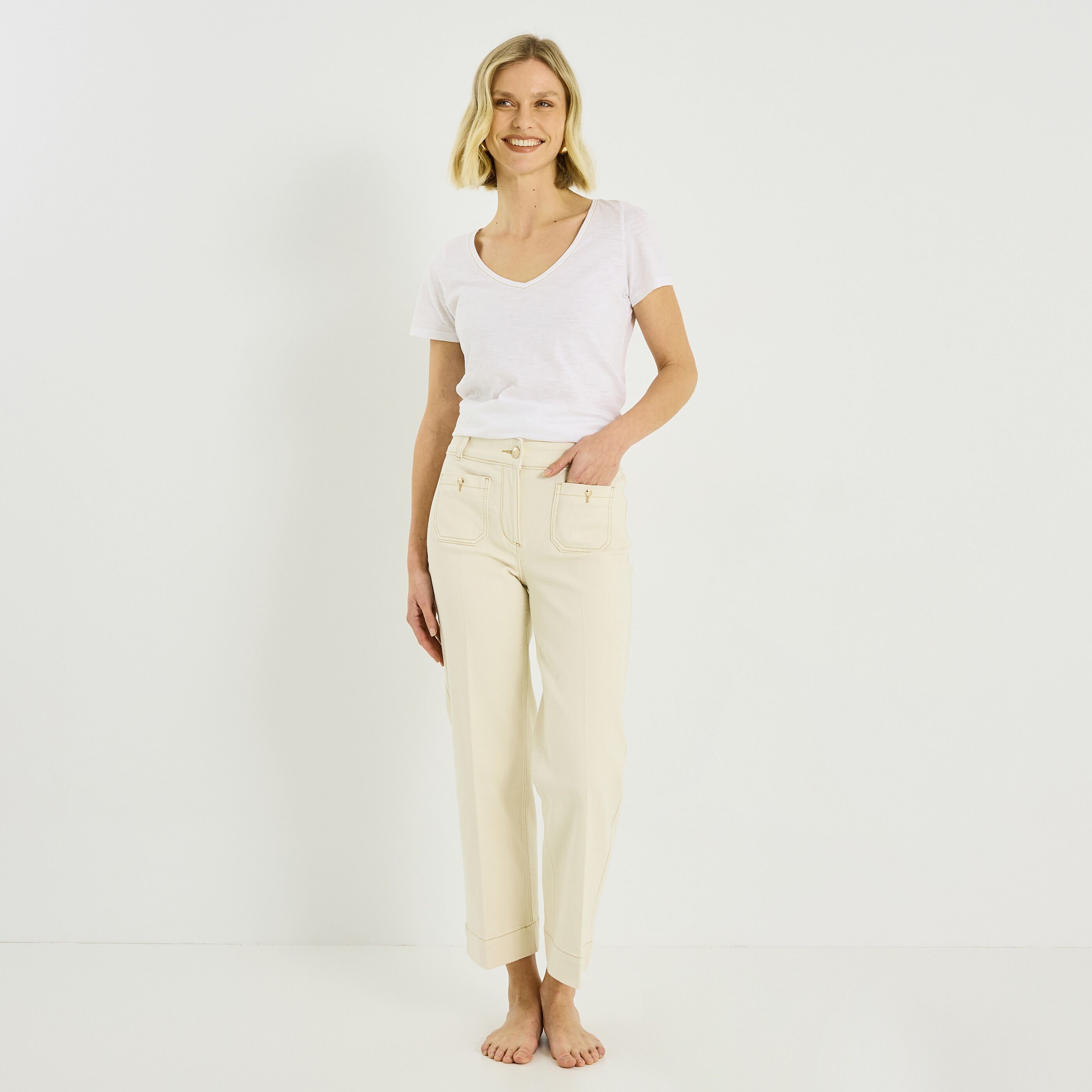 Jean flare raccourci NAPOLI RF02 femme