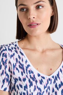 T-shirt col V femme