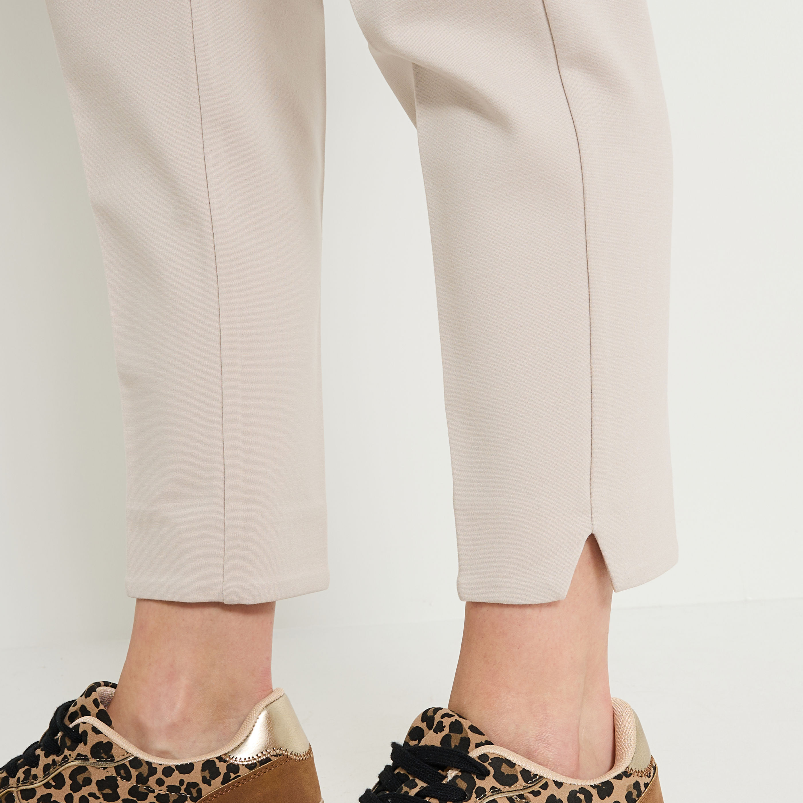 Pantalon cigarette en maille femme