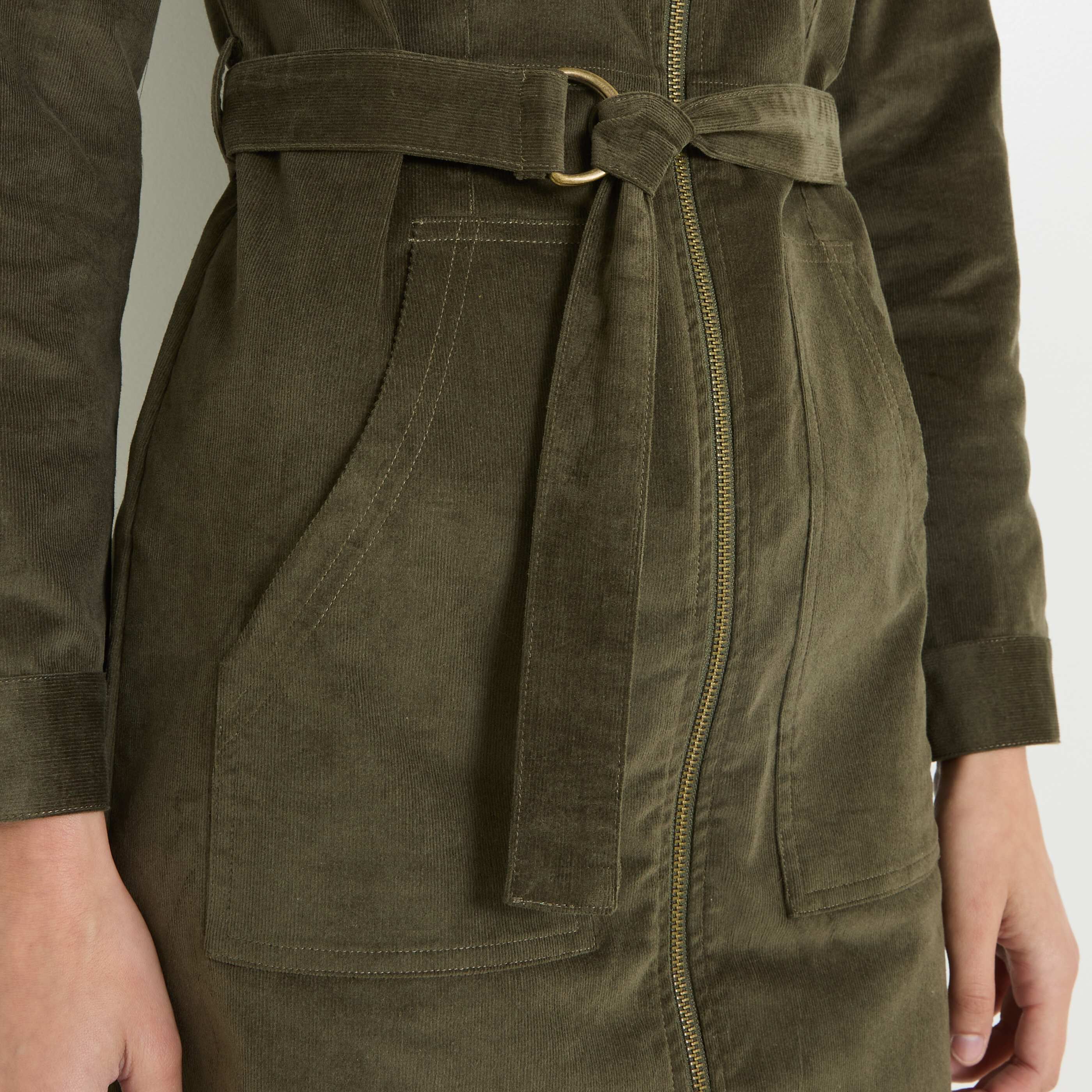 Robe col chemise femme