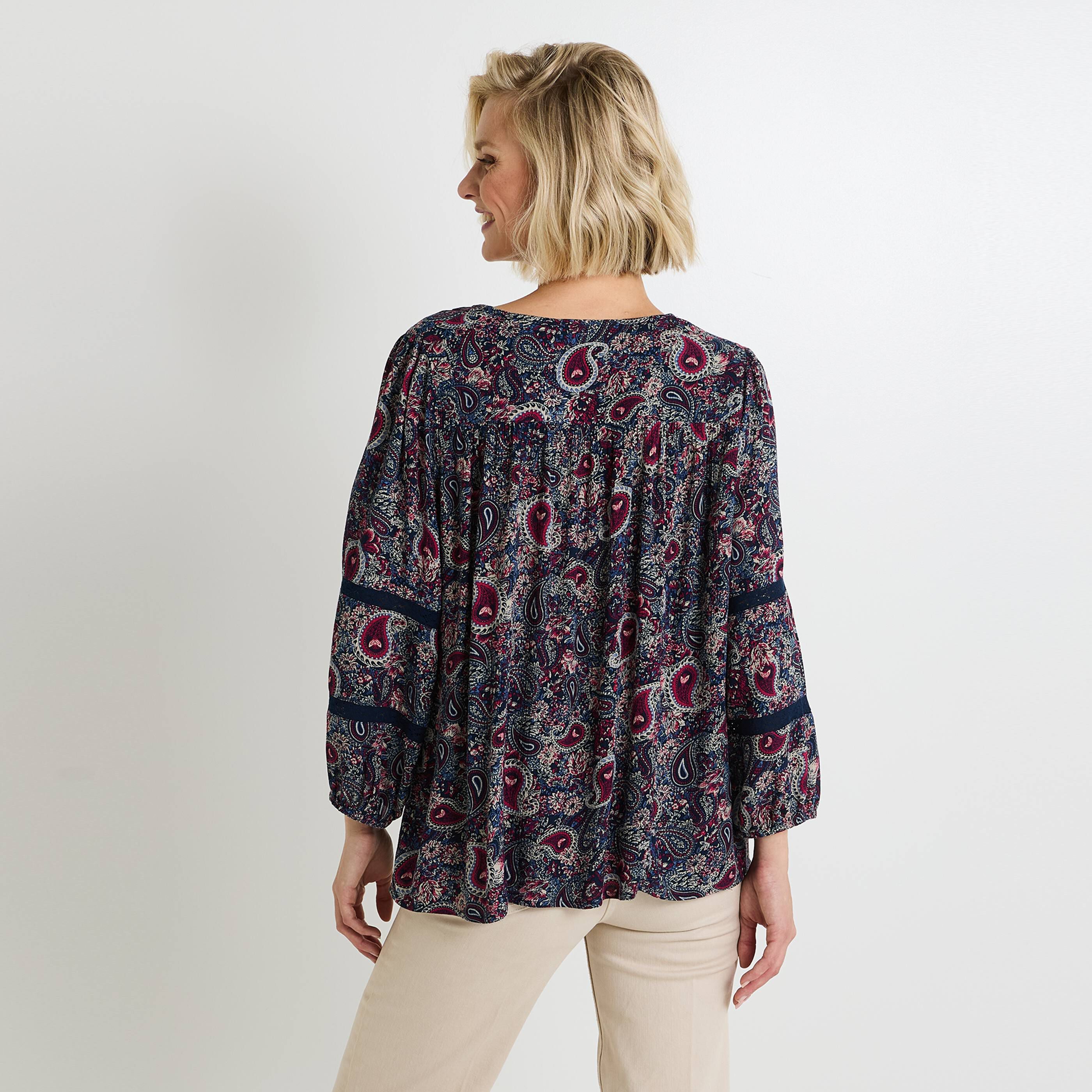 Blouse col V femme