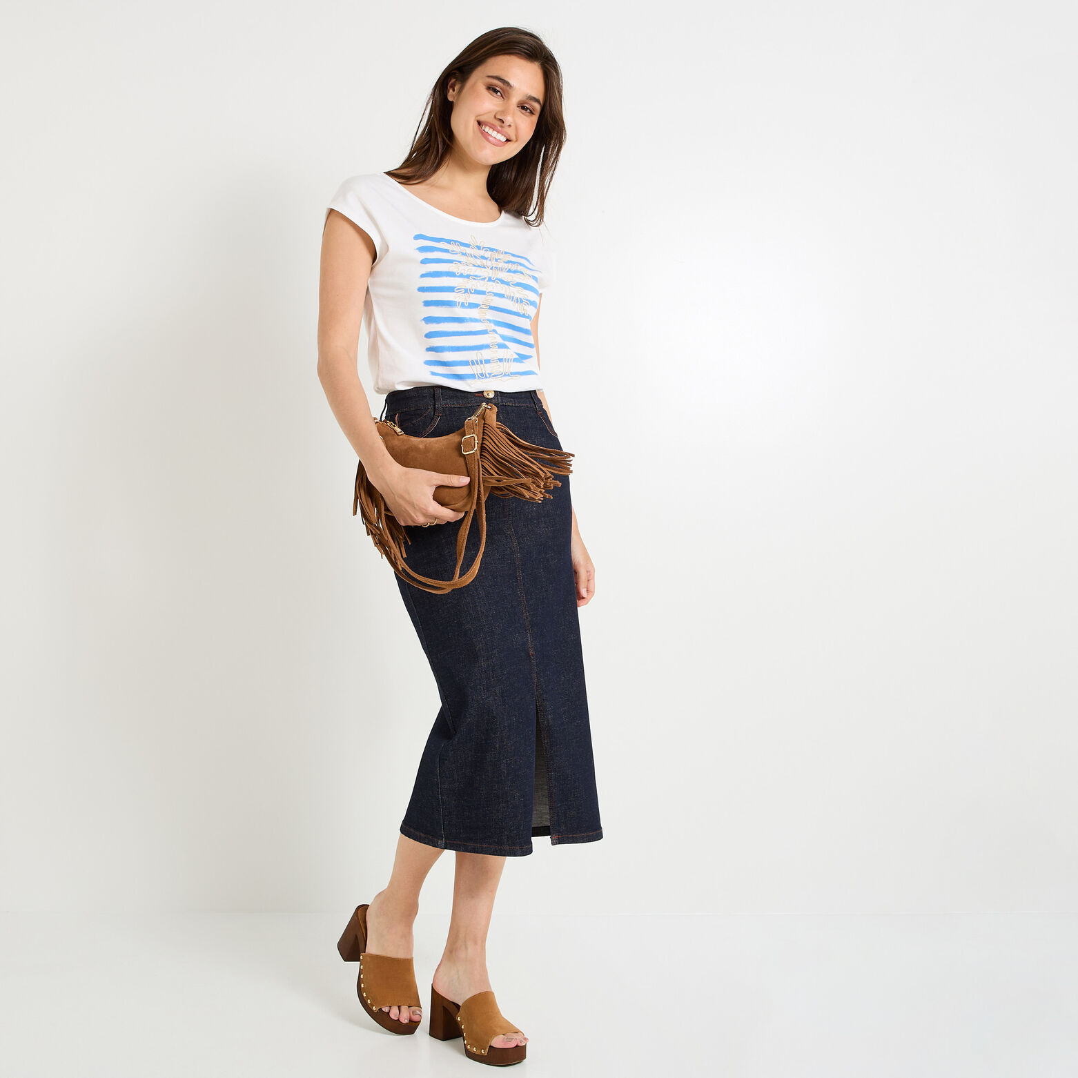 T-shirt col rond femme
