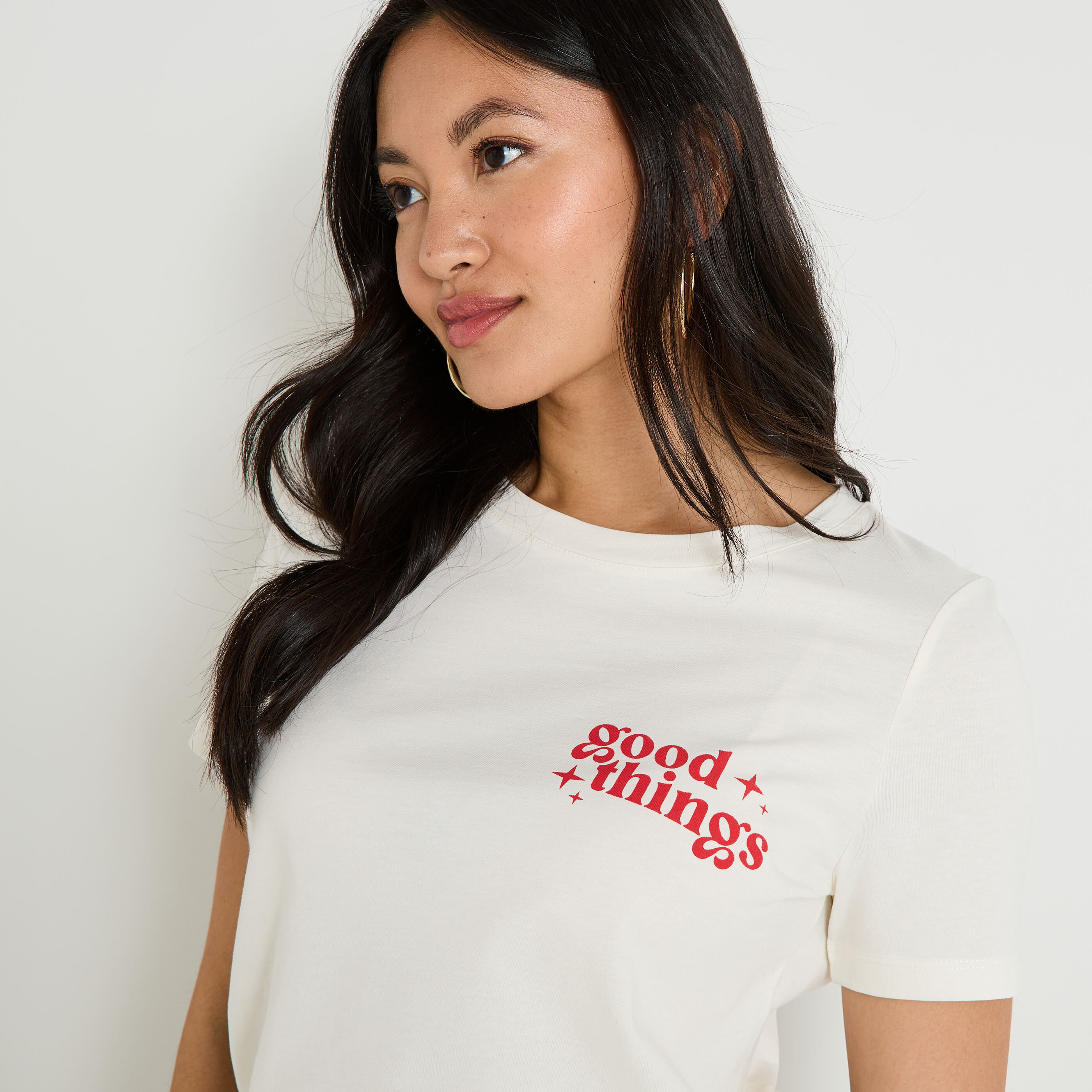 T-shirt col rond femme