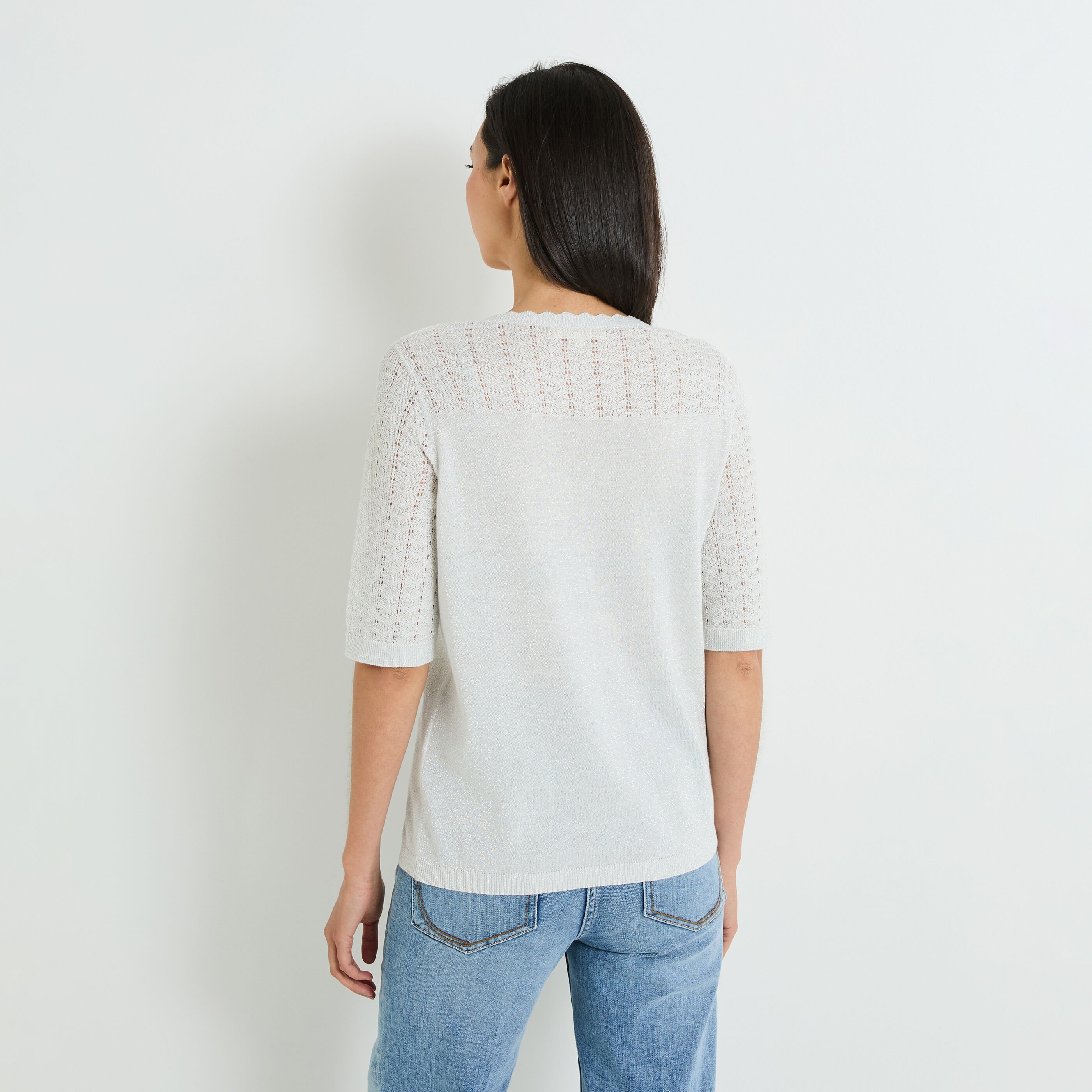 Pull manches courtes femme