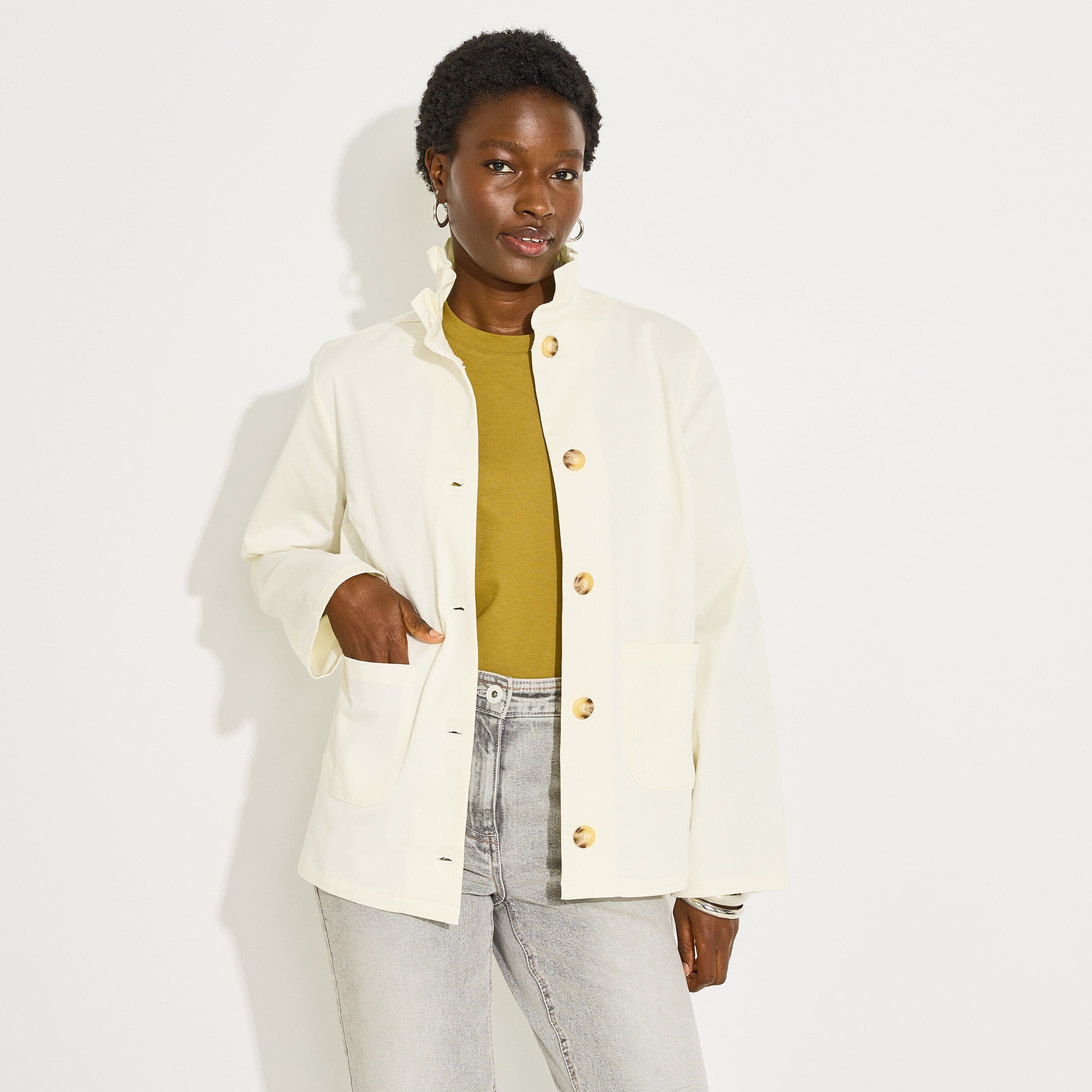 Veste col montant femme