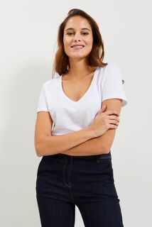 Tshirt basique col V femme