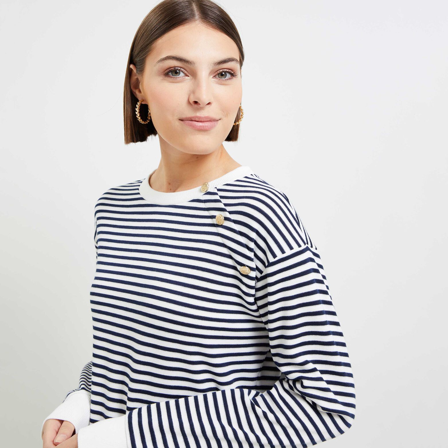 Sweat rayures femme