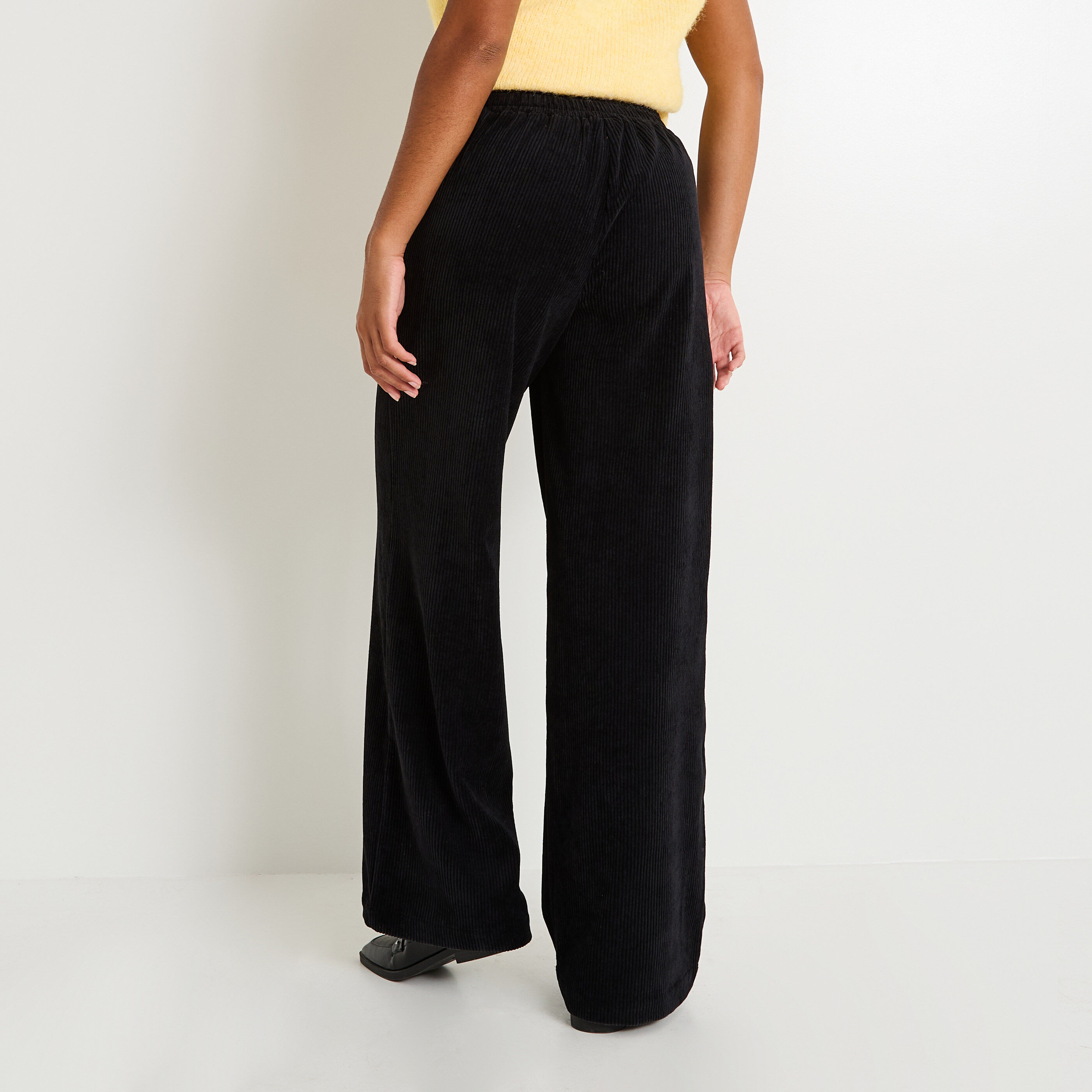 Pantalon large en velours femme