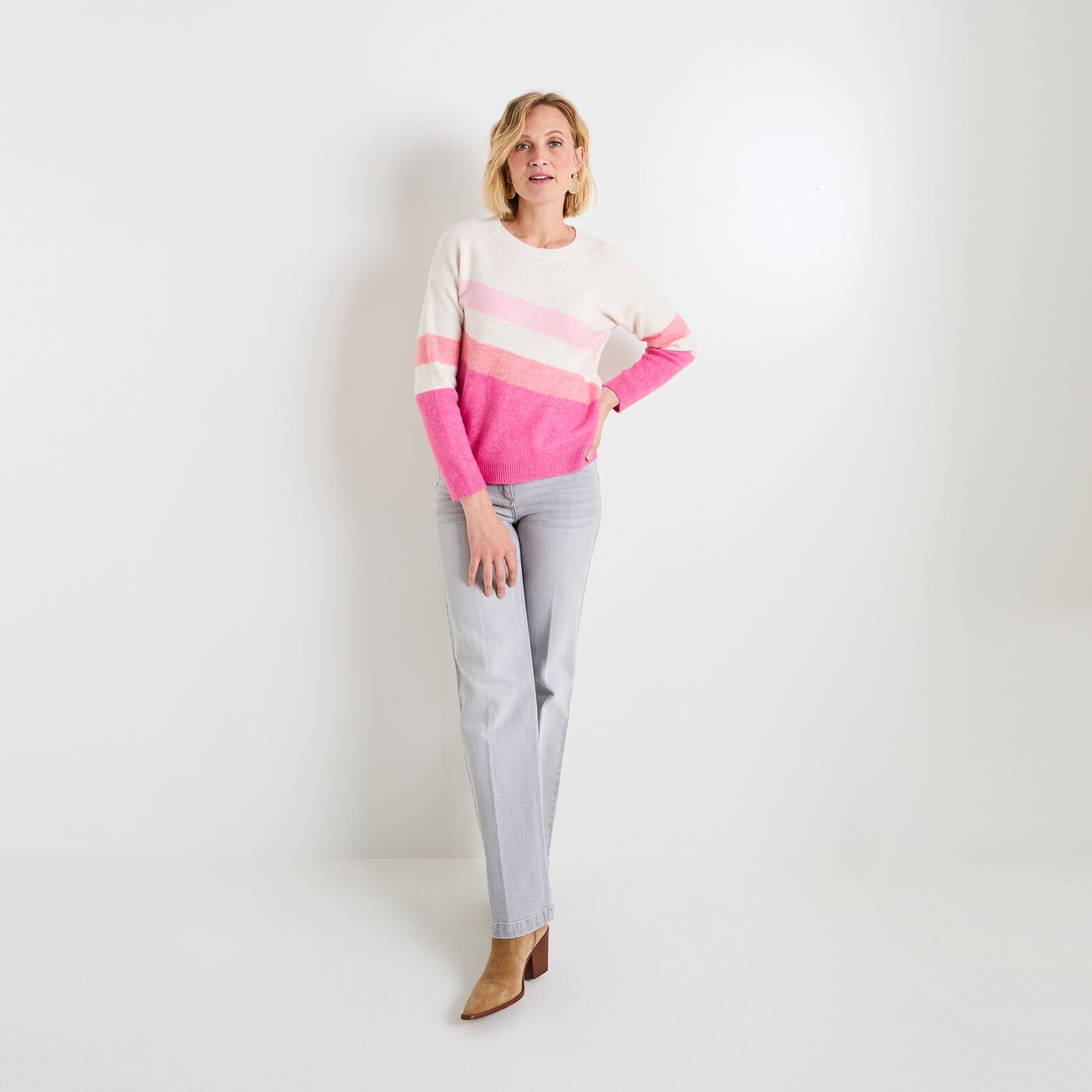 Pull col rond femme