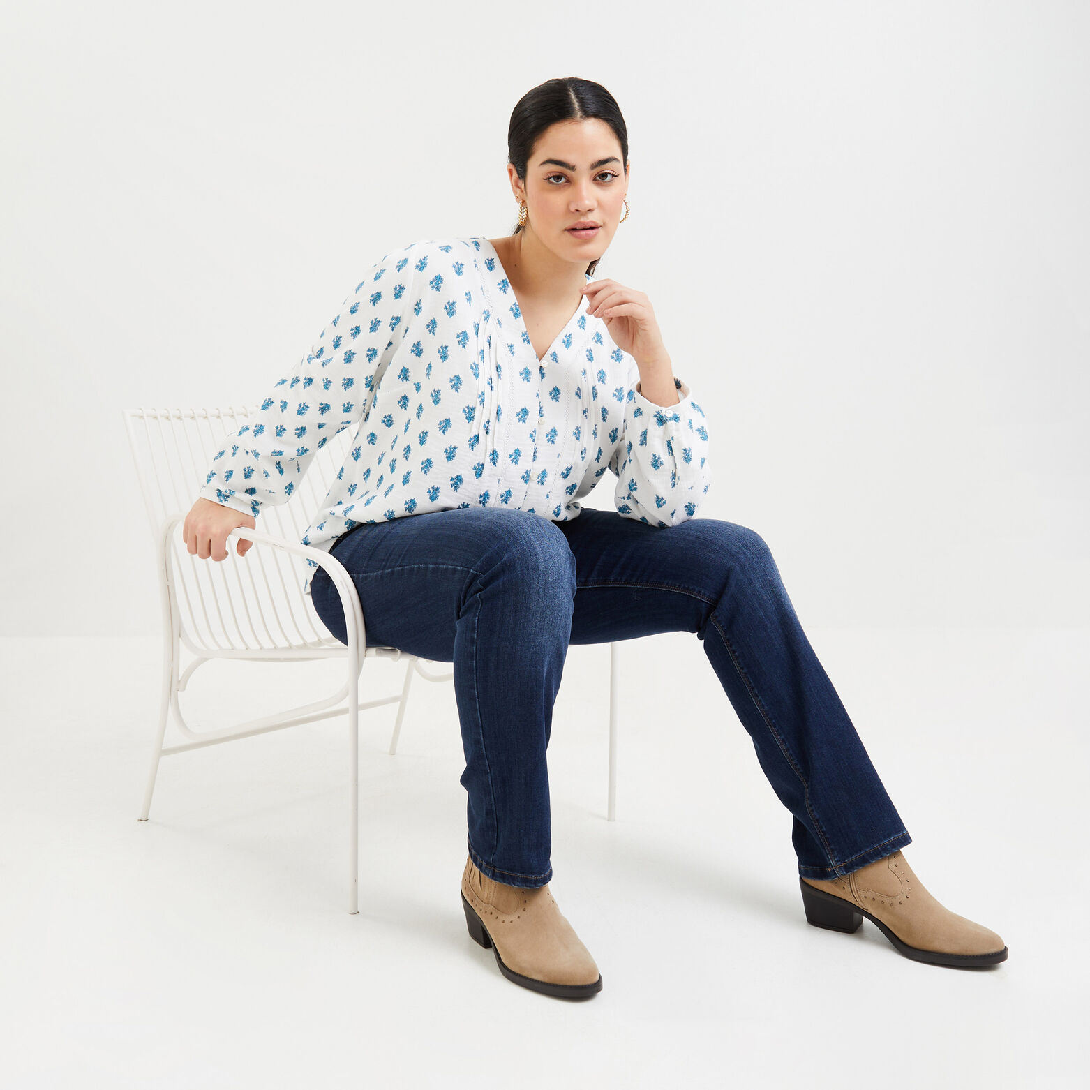Chemise imprimée femme