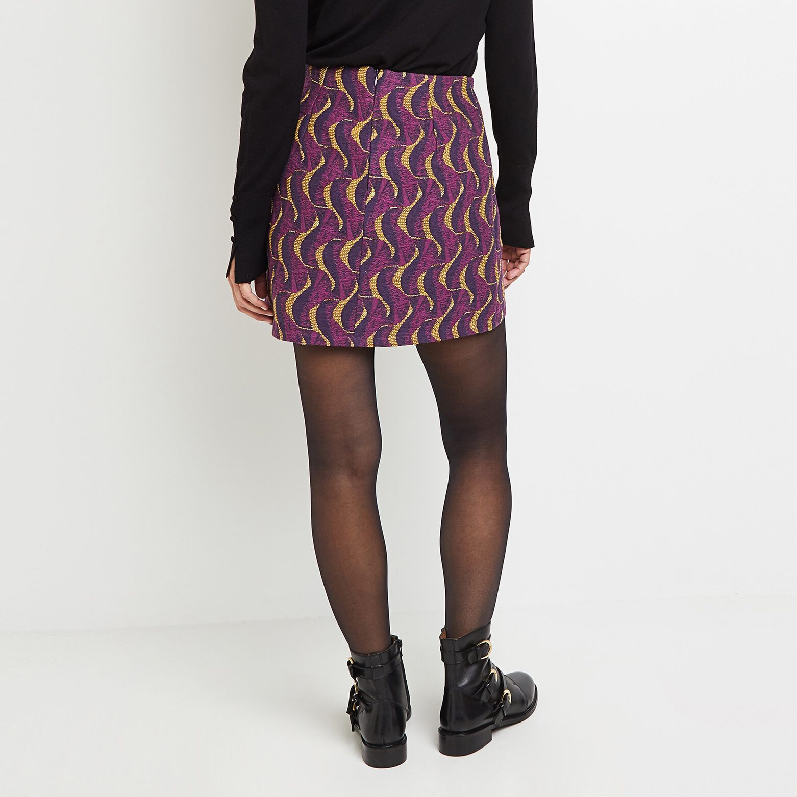 Jupe trapèze jacquard femme