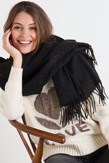 Echarpe unie à paillettes femme