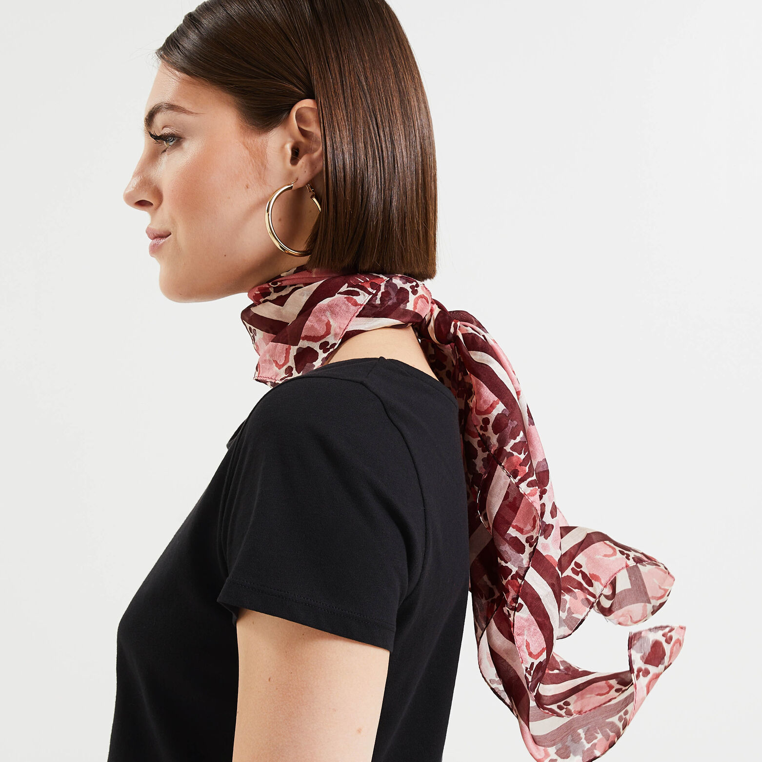 Foulard carré soie femme