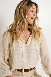 Blouse en jacquard femme
