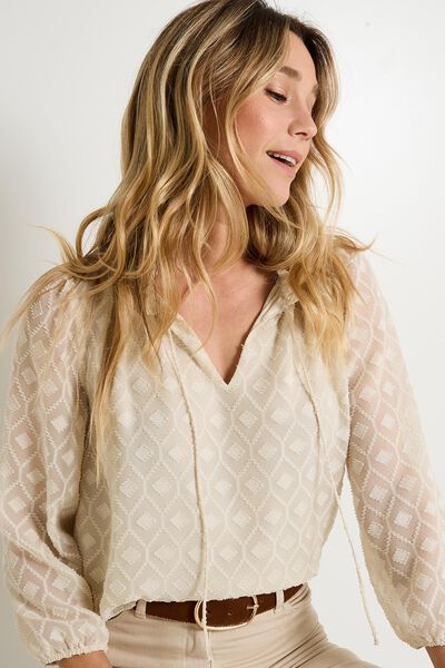 Blouse en jacquard femme