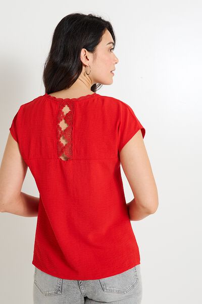 Blouse col V femme