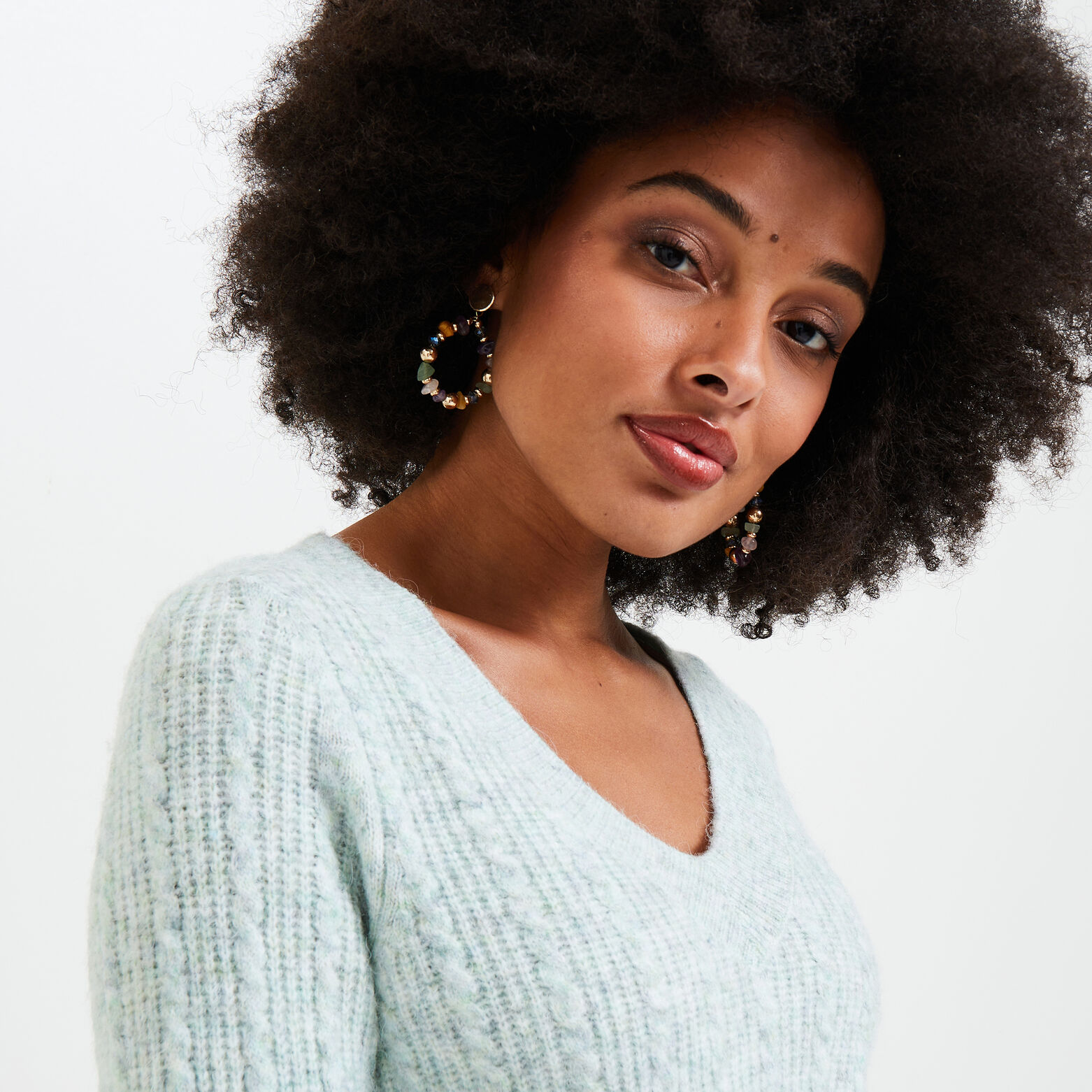 Pull torsadé femme