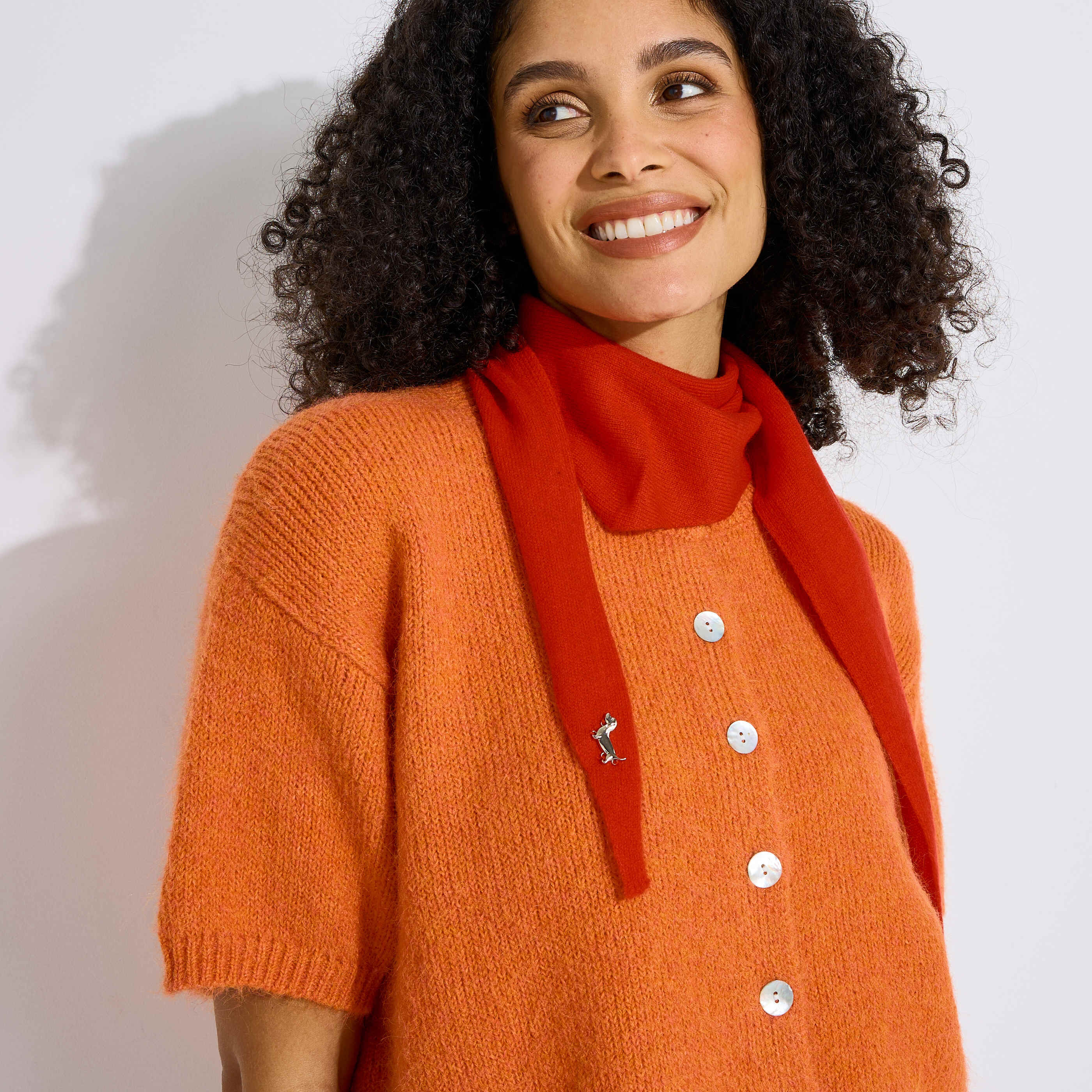 &Eacute;charpe triangle en laine femme