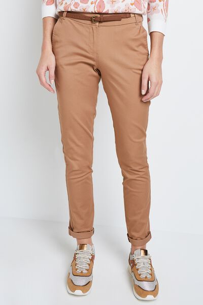 Pantalon chino avec ceinture femme
