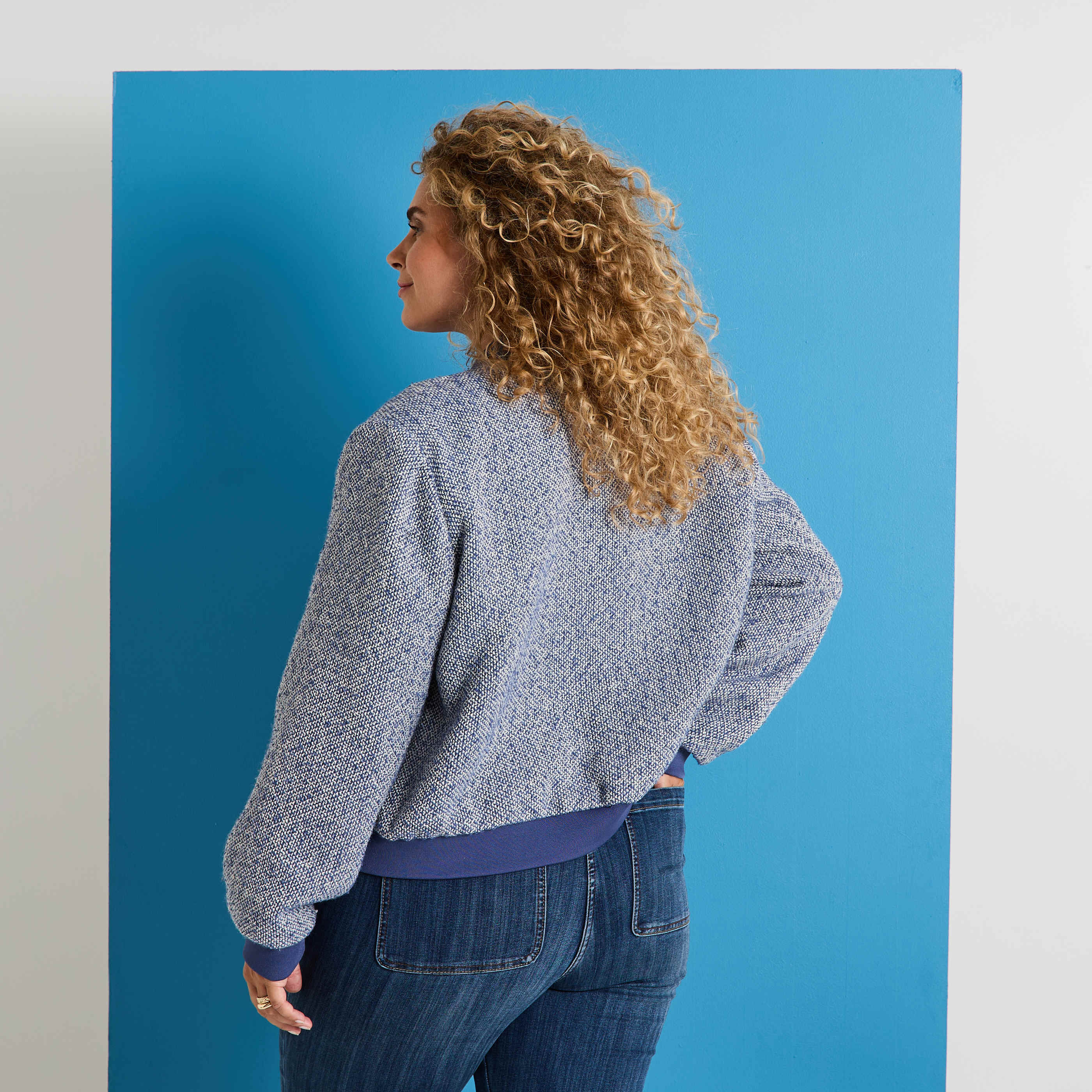 Bomber en tweed femme