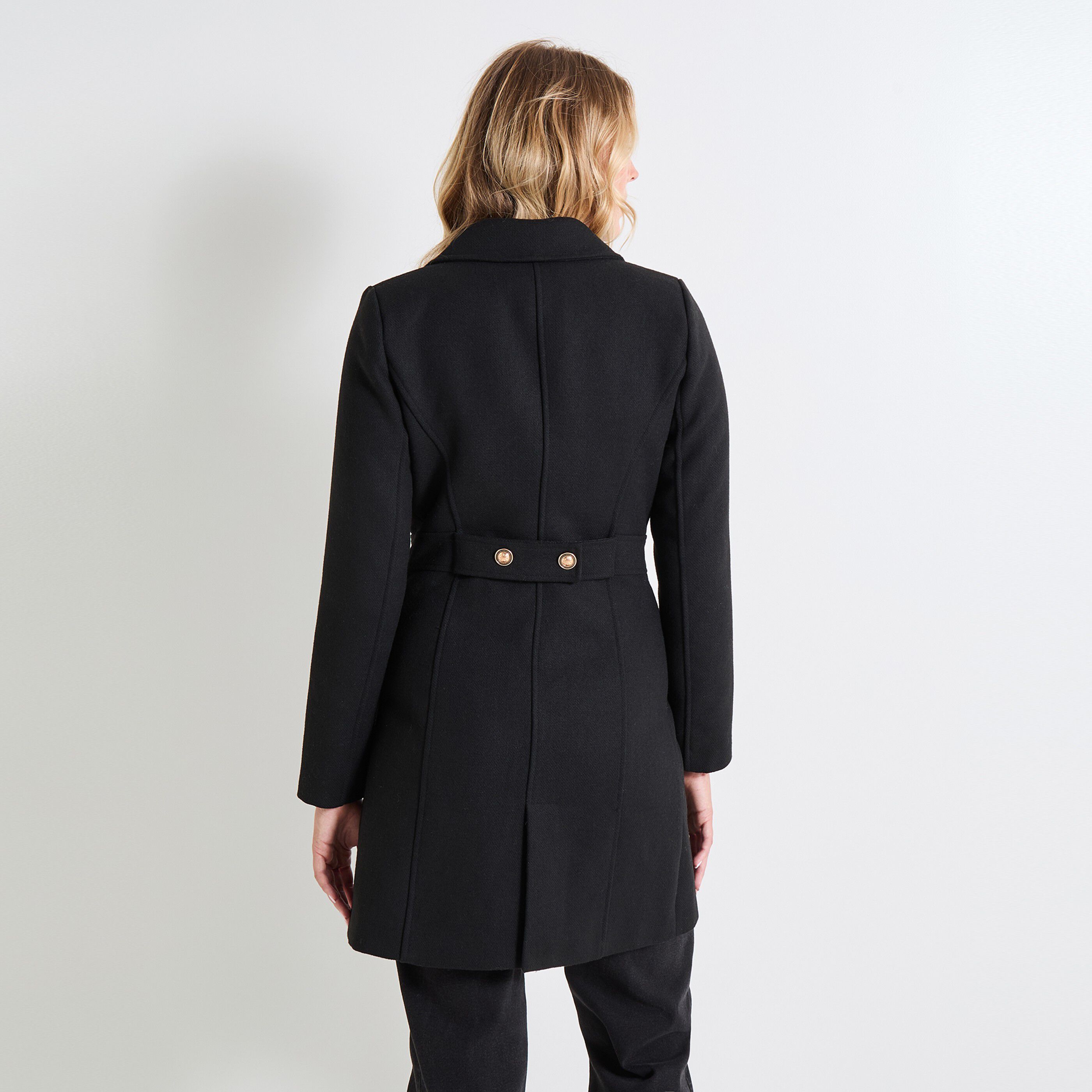 Manteau boutonn&eacute; femme