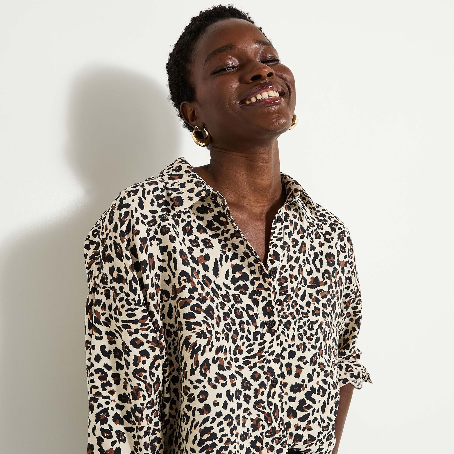 Chemise imprimé léopard femme