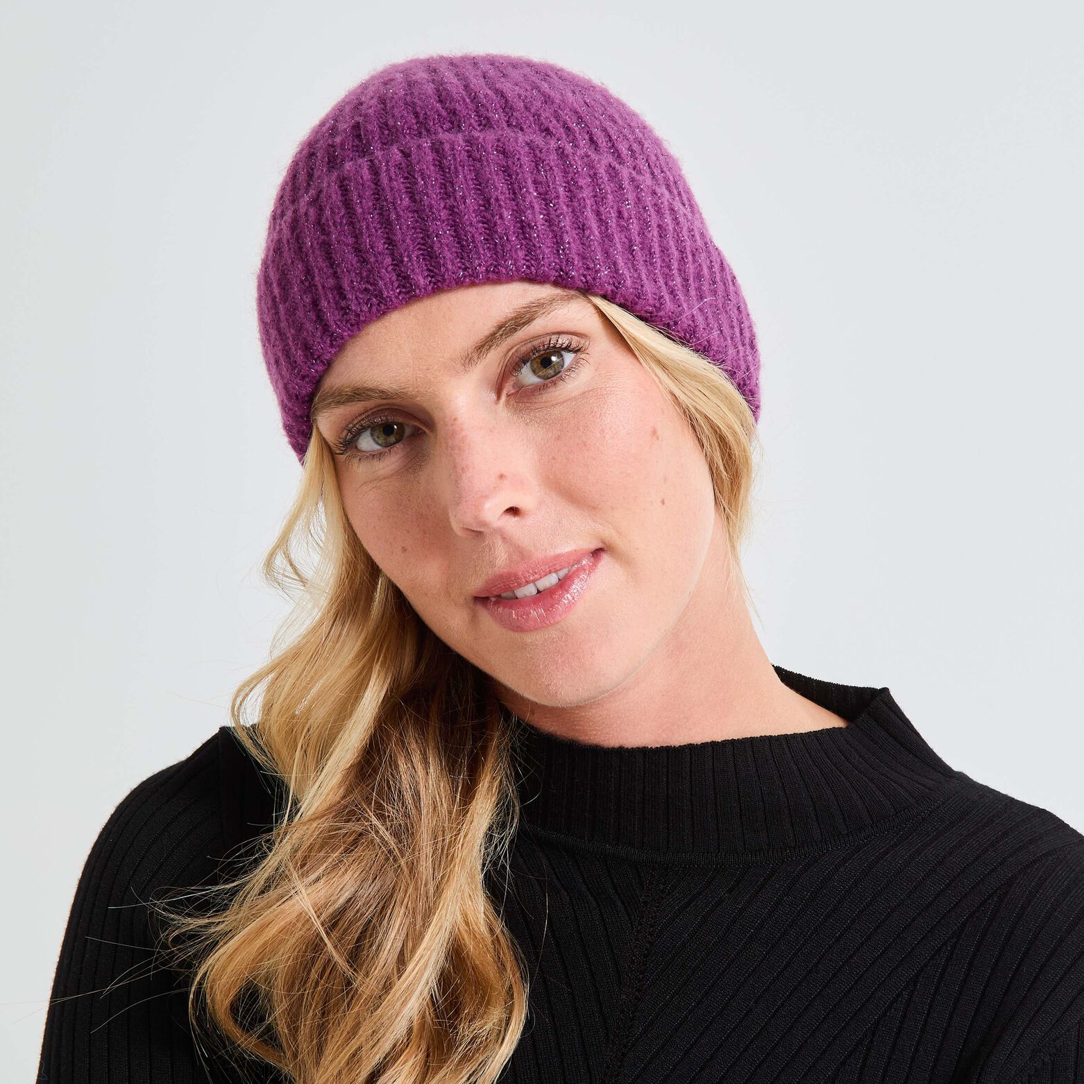 Bonnet côtelé femme