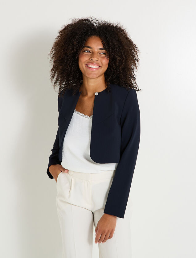 Veste col rond femme